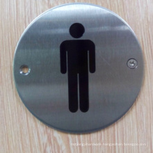 High quality Satinless Steel 304 toilet indicator man sign plate